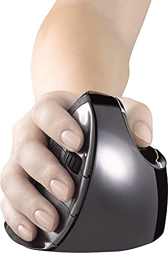 Evoluente VerticalMouse VMDMW Tamanho regular, mouse ergonômico da mão direita com receptor sem fio USB