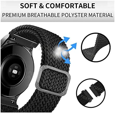 FKIMKF Strapas trançadas para ticwatch pro 3 gps 20 22mm Bandas de relógio inteligente para TicWatch Pro 2020/GTX/E2/S2