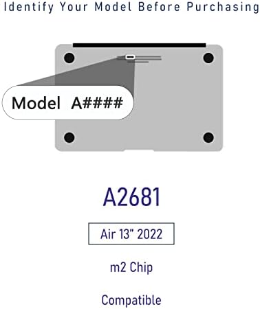Adesivo de decalque de pele de vinil compatível com MacBook Air 13,6 polegadas M2 CHIP 2022 Modelo de liberação A2681