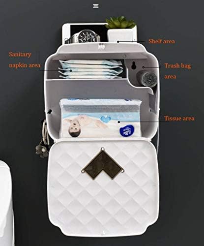 Suporte de papel higiênico FXBZA, suporte do rolo do vaso sanitário sem perfuração de papel higiênico portador de parede Montar