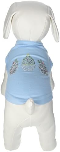 Mirage Pet Products Cupcakes de Natal Camisa de estimação de strass, pequena, azul bebê