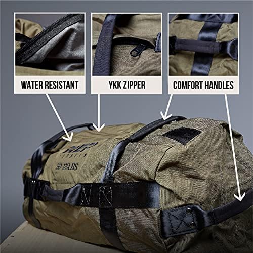 REP Fitness Sandbags - Sagres de areia para exercícios pesados ​​para treinamento, exercícios de treinamento cruzado, condicionamento físico, exercício e condicionamento militar - múltiplos tamanhos e cores