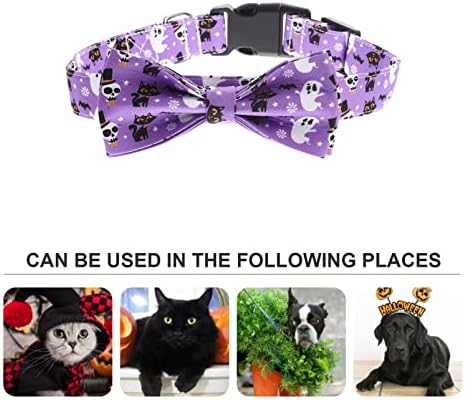 Colares de gato patkaw colares de halloween colares de cachorro com gravata borboleta colar de cachorro colar
