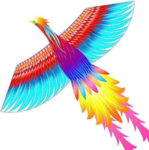 Mint Colorful Life Rainbow Phoenix Kite para crianças e adultos, Fácil de voar pipas de praia grandes