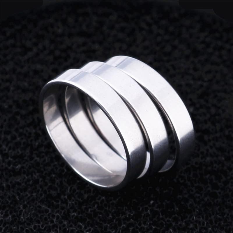 Kolesso 316l 4mm Rings Tiny Band Ring para homens e mulheres moda prata cauda anel-80239