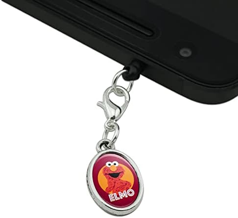 Sesame Street Elmo Rabribible celular celular fone de ouvido Oval Charm se encaixa no iPhone iPod galaxy