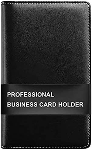 Sooez Leather Business Carting Book Detive, organizador profissional de cartões de visita, 240 Capacidade de cartão PU Nome do cartão