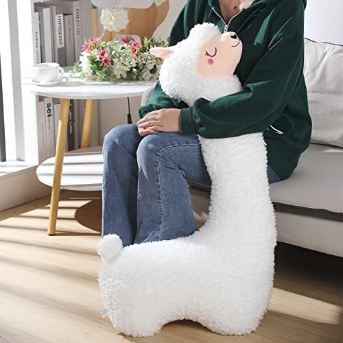 Travesseiro corporal de lhama 40 polegadas gigantes alpaca brinquedo de pelúcia lhama fofo animal de pelúcia de pelúcia