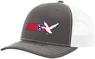 É tudo sobre a bandeira do estado do sul do Tennessee cheia e a malha de pato traseiro, chapéu de caminhoneiro