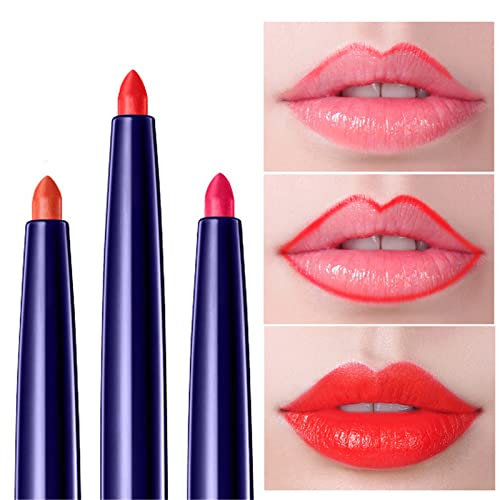 Lip Plumping Automatic Lip Liner Double Ended Lipstick com escova de lábios não é fácil de desaparecer 1 ml de batom