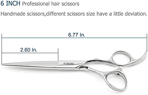 Tesouras de cabelo profissional 6 Burache prateado Burache de cabelo nítido Corte de tesoura de cabelo barbeiro barbeiro barbeiro tesouras tesouras de corte de cabelo convexo Edge 440C Kinsaro