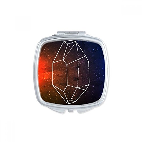 Crystal Universe Sky Fantasy Star Brown Square Mirror Portátil Compact Pocket Maquia