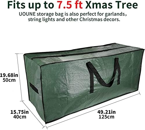 Bolsa de armazenamento de árvore de Natal 7,5 pés bolsa de árvore de Natal com alças de transporte armazenamento de bolsas de árvore contra poeira, insetos
