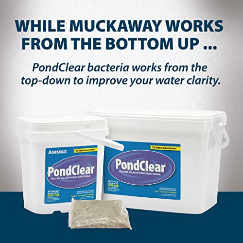 Airmax Muckaway, removedor de lama natural da lagoa, limpa e limpa o Muck & Sludge, comprimidos de bactérias e enzimas