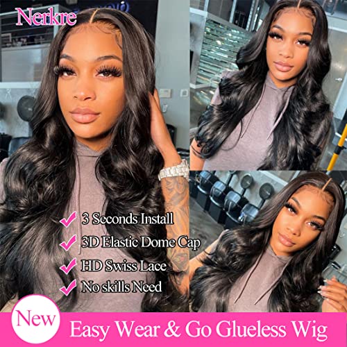 Desgaste e vá peruca sem glue para iniciantes Wigs Wigs Front Wigs para mulheres negras atualizadas sem cola prontas para usar 4x4 Lace