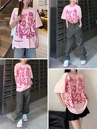 AELFRIC EDEN Mens desenho animado camiseta estampada camiseta y2k unissex vintage tee gráfica estética Camisas de manga curta
