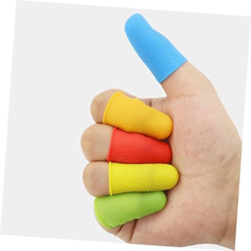 Homoyoyo Silicone Mitts Protetor de polegar 10pcs Silicone tampas de dedo de silicone Protetor de dedo de silicone