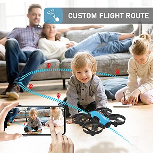 Cheerwing U61S Mini drones com câmera para crianças e adultos 720p HD 2,4GHz RC Quadcopter WiFi FPV Drone com altitude Hold, 2 baterias azul
