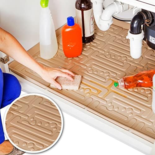 Xtreme tapetes - impermeabilizada sob tapete de pia para armários de cozinha e lavanderia, escolha seu tamanho - 22 Protetor de prateleira