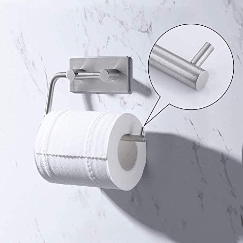 ZCMEB Montar o banheiro do banheiro Rolo de papel de papel Kitchen Kitchen Aço inoxidável Gancho de parede Toto