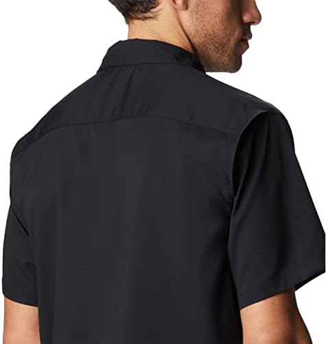 Utilizer grande e alto de Columbia Men, camisa de manga curta sólida, preto/preto, 5x B&T