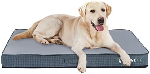 Cama de cachorro ortopédica Jumbo Jumbo, cama de cachorro de travesseiro com tecido de flanela de espuma de memória