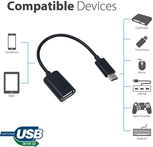 Adaptador OTG USB-C 3.0 Compatível com seu LG 15Z90Q-P.Adb9U1 para funções de uso rápido, verificado e multi, como