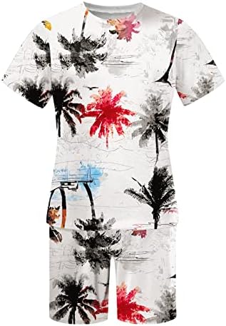 Masculino roupa de verão praia manga curta camisa estampada de terno curto calça terno com capa todo terno massado isolado
