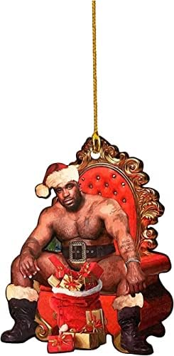 Ornamento de Natal de Barry Wood, enfeites engraçados de Natal, meme de madeira de Barry Santa, Sr. Wood Meme Sr. Ornamento