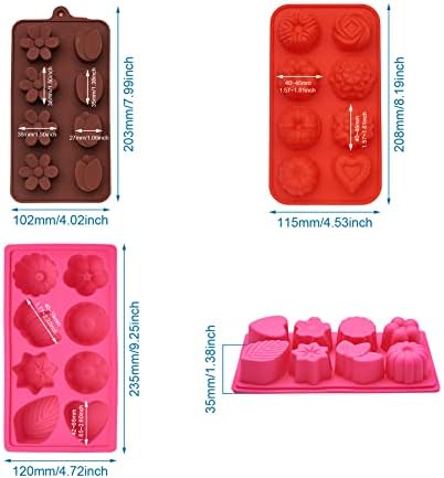3pcs flor Silicone Soap Sopa Soop Moldes fundindo moldes de chocolate fondant Candy Sobessert Sets
