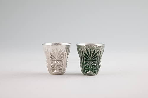 Iwakiri Bishudo No. 97, 110-1 Satsuma Tinner, Kiriko Cup, conjunto de 2, cor branca, diâmetro 2,0 x altura 2,2 polegadas,