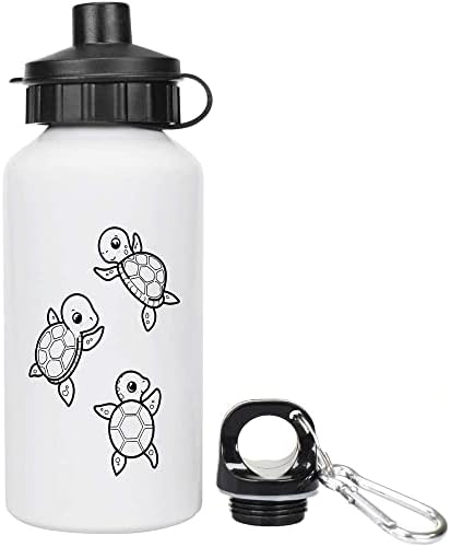 Azeeda 400ml 'Nada da garrafa de água / bebida reutilizável de tartarugas bebês'