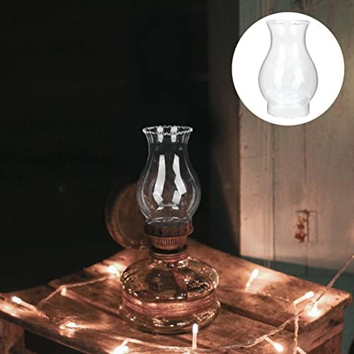 Veemoon querosene lâmpada chaminé de vidro tom de vidro sopramento soprado à mão, chaminé de lâmpada de óleo transparente