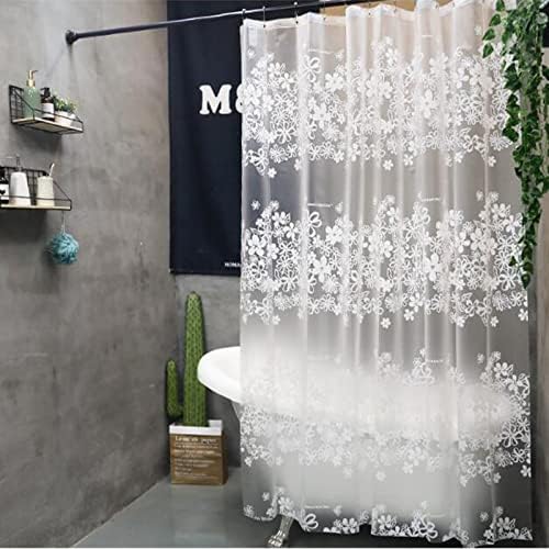 Lineador de cortina de chuveiro do banheiro ipstyle, revestimento de chuveiro para barracas de serviço pesado PVC Clear 3d Banho Clear Curta