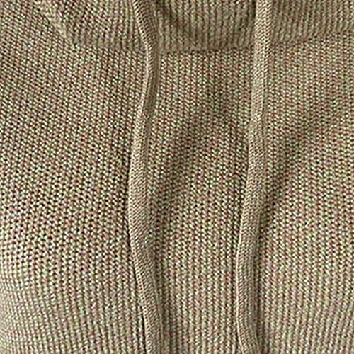 Mulheres de gola alta de gola alta suéteres de pullomotes de cordão robusta malha de manga comprida Tops de suéter casual jumper solto