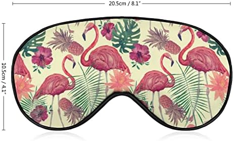A aquarela flamingo folhas máscaras oculares sono de olhos vendados com blocos de cinta ajustável Blinder leve para
