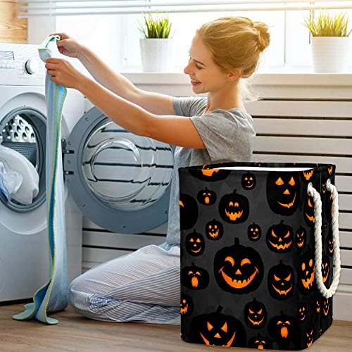 Inomer Padrão abstrato Crianças Halloween 300d Oxford PVC Roupas impermeáveis ​​cestas de roupas grandes para cobertores Toys de roupas