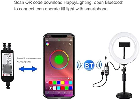 Ygqzm 7,9 polegadas Selfie Ring Light com suporte móvel Stand para Tiktok Video Photography LED Ring Light Kit Live Broadcast Live