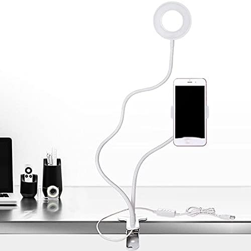 Feer LED Luz de anel de selfie com lâmpada de mesa da mesa de mesa de mesa preguiçosa comprimido de mesa flexível para transmissão ao