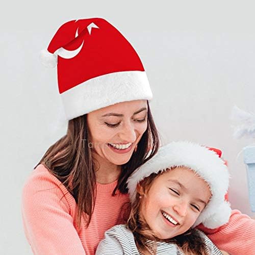 Chapéu de Papai Noel de Natal, bandeira de peru chapéu de férias de natal para adultos, Unisex Comfort Christmas Hats for New Year Festive Festume Holiday Party Event