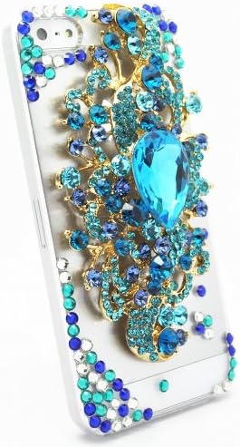 Fancyg® Floral Series 3D elegante luxo colorido Crystal Rhinestone Diamond Back Capa para iPhone 5 iPhone 5s Raro e único -