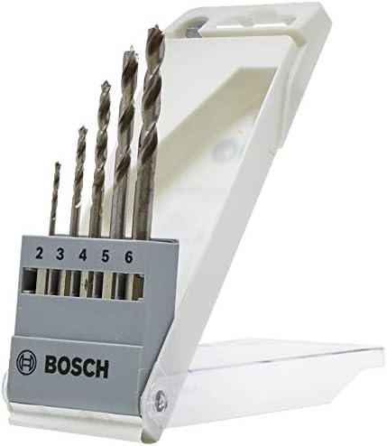 Conjunto de perfuração de madeira de Bosch 3 dicas 2, 3, 4, 5, 6mm