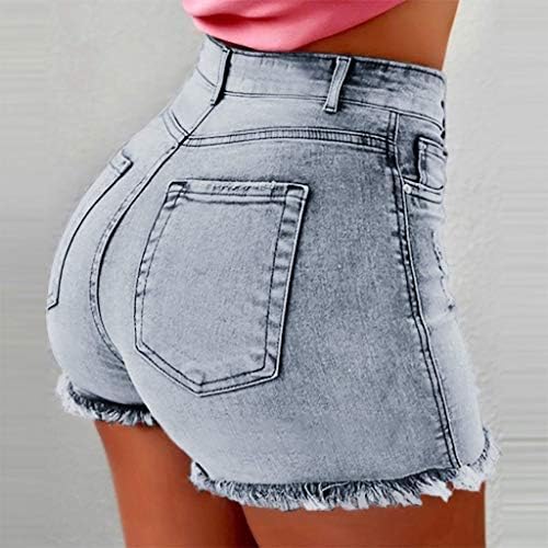 Honprad shorts para mulheres jeans de cintura alta