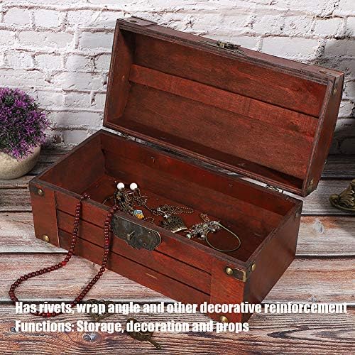 Caixas de madeira vintage - Caixa decorativa de jóias de jóias de armazenamento de madeira, caixa decorativa de madeira