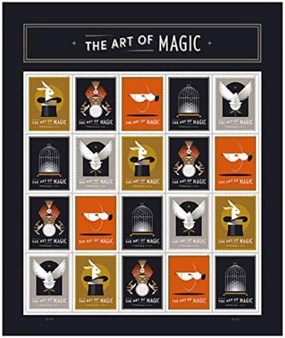 The Art of Magic - 2018 Forever Postage Self com backing de chipboard