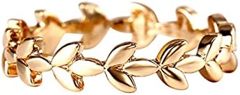 Anéis de casamento e noivado para mulheres anel de anel de rosa anel de folha dourado lindo cobre videira de presente de moda de moda anéis