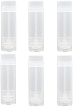 QIXIVCOM 4.5G Clear plástico vazio Oval oval desodorante Batom Lipstick Tubo 0,2oz Twist Twist Reabilável Tubo BPA livre para aromaterapia caseira de batom de batom de batom de diy (25 pacote