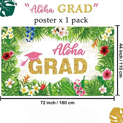 Festa de graduação tropical ALOHA Faculdade de graduação 2023 | Aloha Graduation Banner 2023 | Summer Hawaiian Luau