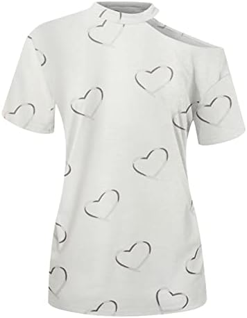 Blusa gráfica para mulheres de verão no outono de outono de manga curta de ombro frio de ombro de pescoço Tees Girls 2023 Roupas Zu