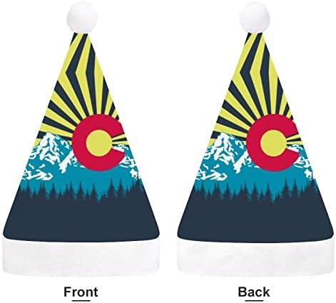 Bandeira do Colorado chapéu de natal chapéu de Papai Noel Chapé